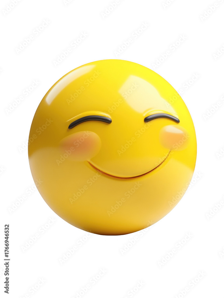 Fototapeta premium Cheerful smiling emoji face