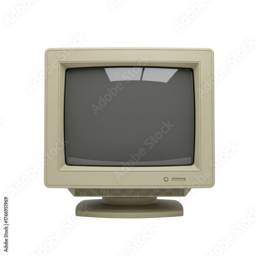 Canvastavla Classic Beige CRT Computer Monitor on Transparent Background