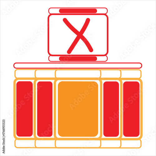 Vector illustration set of jam jar icons and symbols for web design