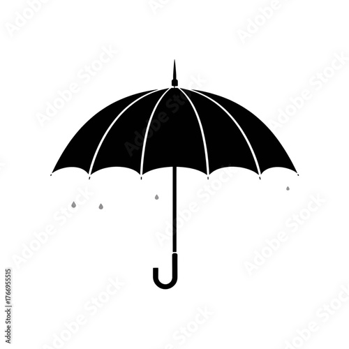 Umbrella Icon Outline Vector – Rain Protection Symbol