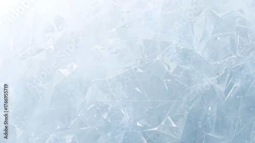 Geometric Ice Crystal Texture – Abstract Frozen Surface with Soft Glow