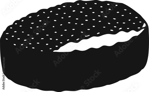 a single sushi roe on white background