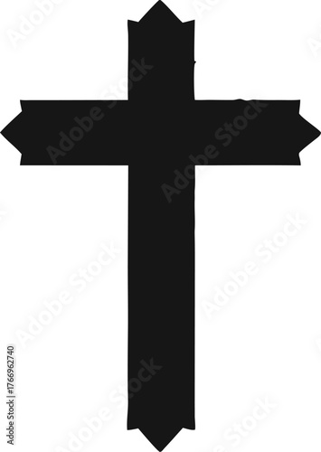 cross mark silhouette vector