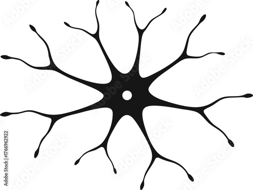 neuron synapse diagram on white background