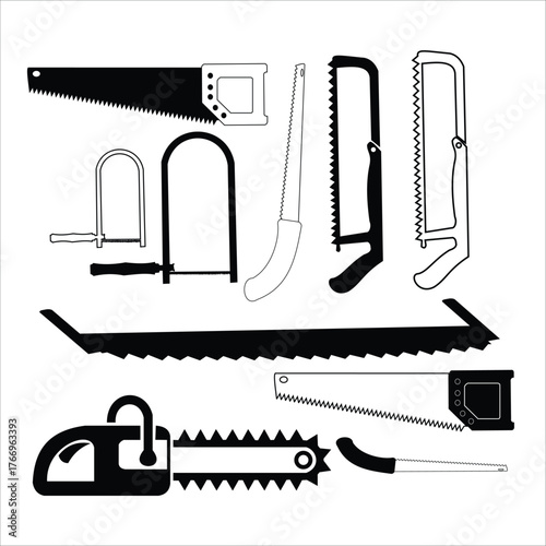 set of tools for work cutting saw tool