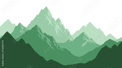 mountain landscape vector illustration