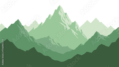 vector illustration of mountain landscape