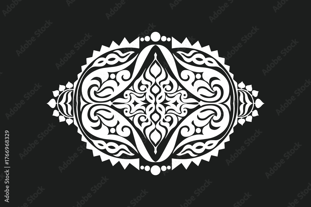 Fototapeta premium ornamental mandala design, decorative abstract pattern vector illustration