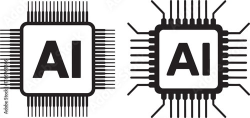 Vector illustration of an electric power station and lines with a black barcode symbol design