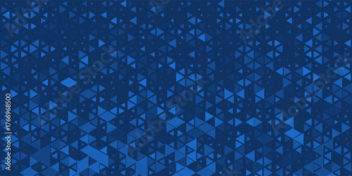 Triangles Halftone Pattern Vector Abstract Geometric Technology Background. Triangular Half Tone Texture