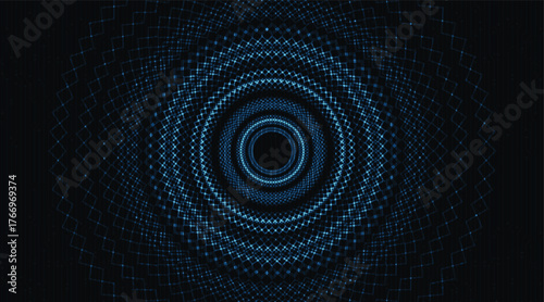 Dark Circle Technology Background,Digital and Connection Concept design,Vector illustration.