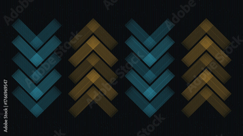 Modern Arrow microchip on Blue Technology Background,comic and Motion concept design,vector.