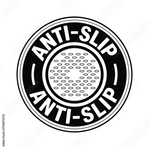 Circular anti slip symbol with textured center