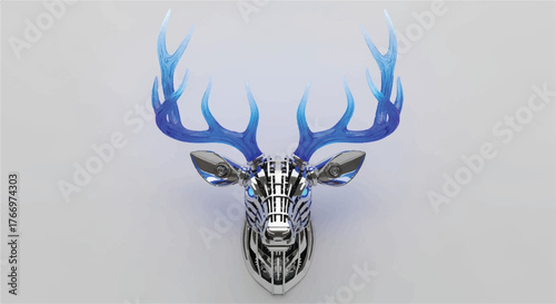 A detailed illustration of a panda wearing a traditional Japanese samurai helmet, smiling.