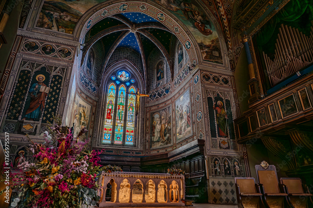 Fototapeta premium The Cathedral of Saints Mariano and Giacomo is the mother church of the Diocese of Gubbio. It is dedicated to Saints Mariano and Giacomo, martyrs of Lambaesi in Numidia.