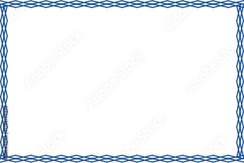 Simple Frame, Border Frame, Unique Photo Frame with White Background, Sharp Blue Frame, Amazing Unique Frame
