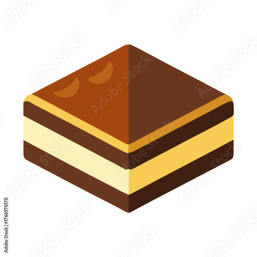 Vector of Nanaimo bar on white background