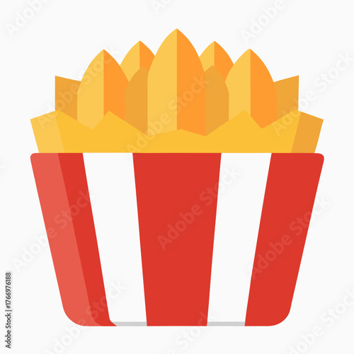 Vector of Poutine on white background