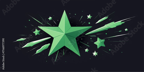 Abstract Star of David design pattern with golden snowflakes and light decoration for a holiday celebration card