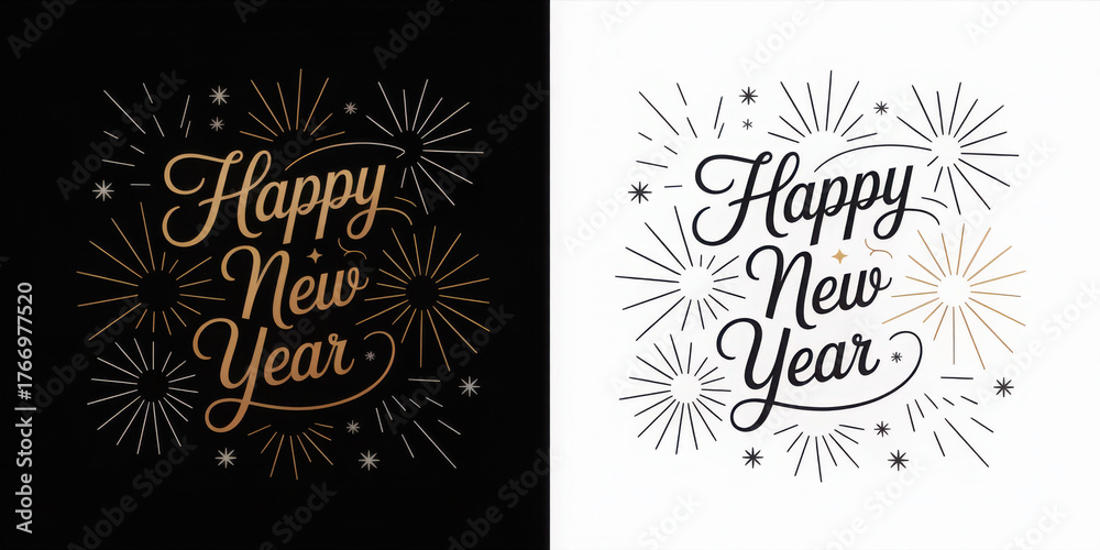 Fototapeta premium Happy New year 