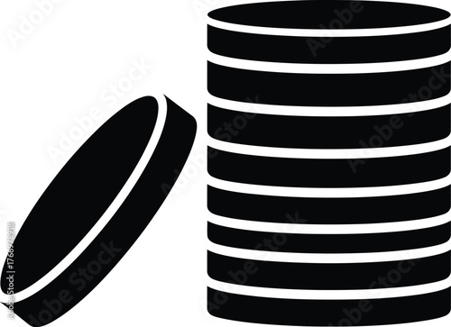 Coins stack money. Poker chips stack. 