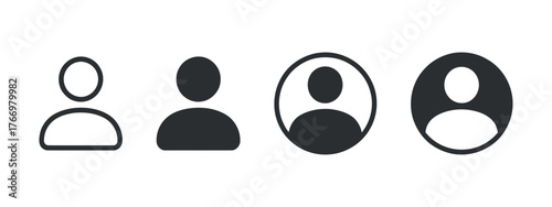 Contact Profile Icon Set User Account Sign In Symbol