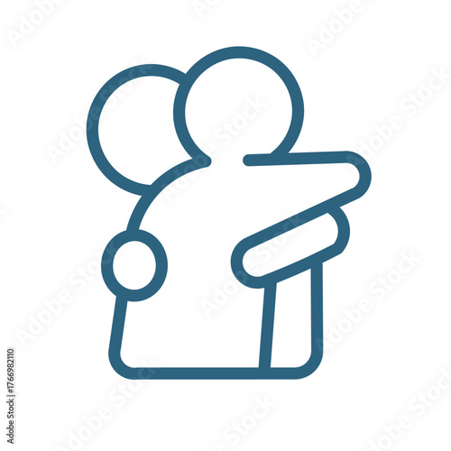hugging line icon. hugging line avatar