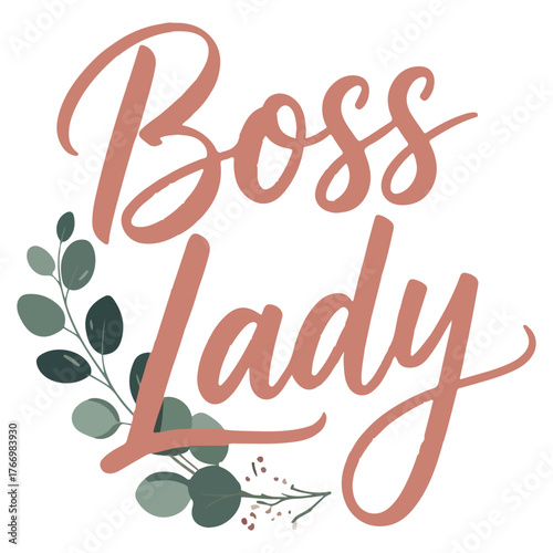 Boss Lady typography t-shirt design