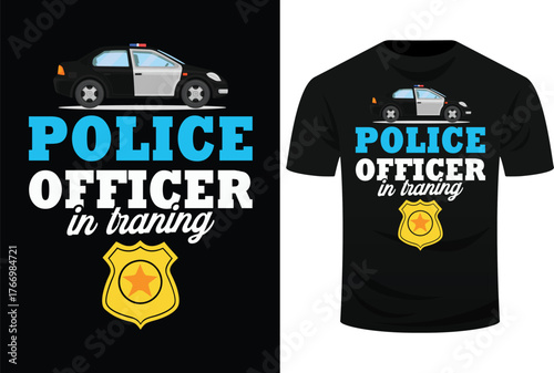Police Officer In Traning Funny Kid Cop Policeman Svg Design