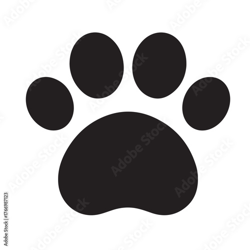 Pet paw editable stroke icon. footprints Pet paw, Heart with pet paw, print dog cat icon, vector illustration