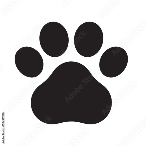 Pet paw editable stroke icon. footprints Pet paw, Heart with pet paw, print dog cat icon, vector illustration