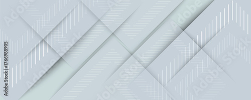 Abstract banner web template design background white and gray squares layered with halftone. eps 10