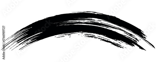 vector black line, grunge brush strokes ink paint isolated on white background. eps 10