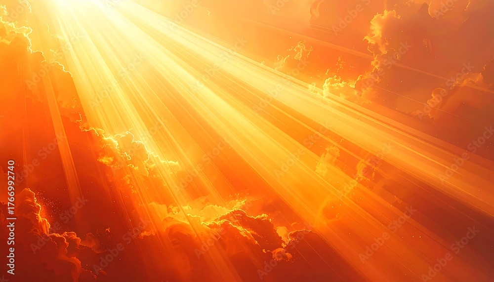 Fototapeta premium warm orange sunlight glow background, soft radiating beams, dreamy sun flare, abstract ethereal background, subtle gradient tones --ar 1:1 --v 7