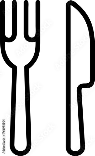 Restaurant fork & knife