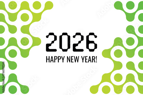 2026 - New Year geometric vector banner.