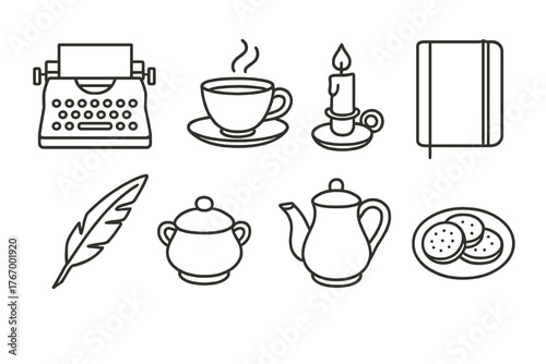 set of kitchen utensils