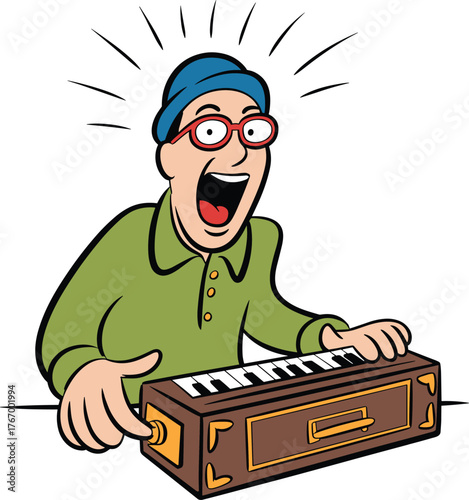 Excited Cartoon Jockey Riding Galloping Horse Vector Illustration Equestrian Sport Race Training Animal Rider Mascot Character.