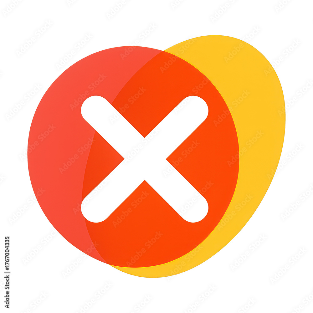 Fototapeta premium PNG Colorful overlapping cross symbol.