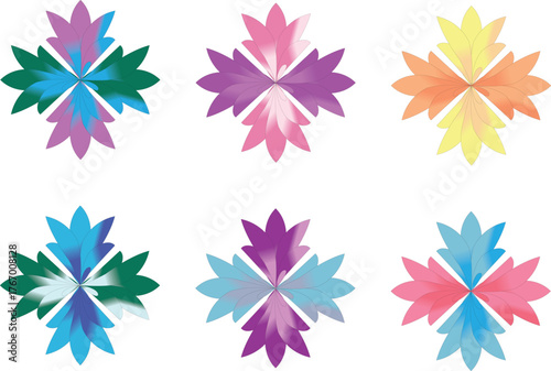 flower vector six varient pack