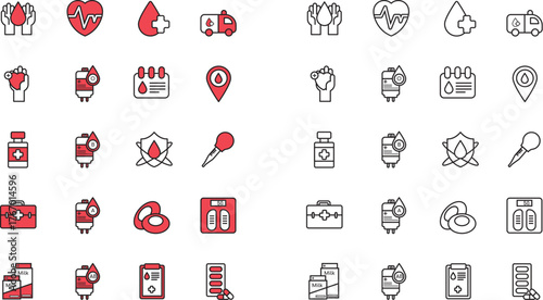 medical and healthcare icons set