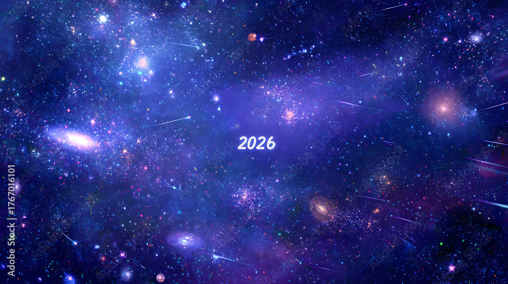 Obraz premium 2D cosmic scene with 
