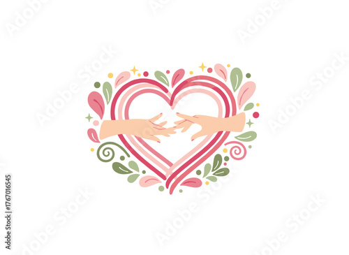 Hands cradling a heart symbolize the International Day of Non-Violence, where human hands offer support, aid charity work, and foster voluntary solidarity within the community