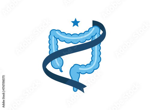 National Colorectal Cancer Month: raising awareness about colorectal cancer with a vector illustration, covering treatment and prevention, the digestive system, and concepts in medicine and health