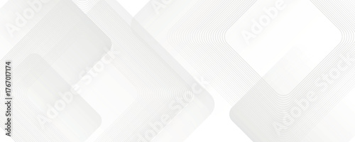 3D white geometric abstract background overlap layer on bright space with rounded rhomb effect decoration