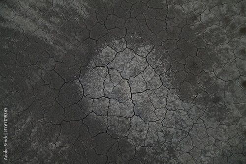 Abstract Texture of Dry Cracked Clay Soil with Dark Patches - Drought