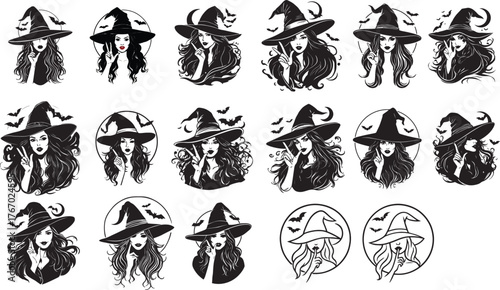 Mystical Witch Halloween SVG Bundle