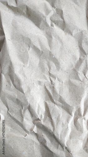 Wrinkled Kraft Paper Texture Close Up