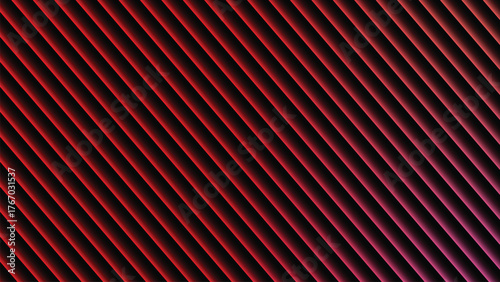 A striking abstract pattern featuring diagonal red lines against a dark background gradient