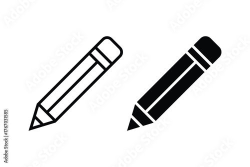 Pencil icon. Pencil symbol vector illustration